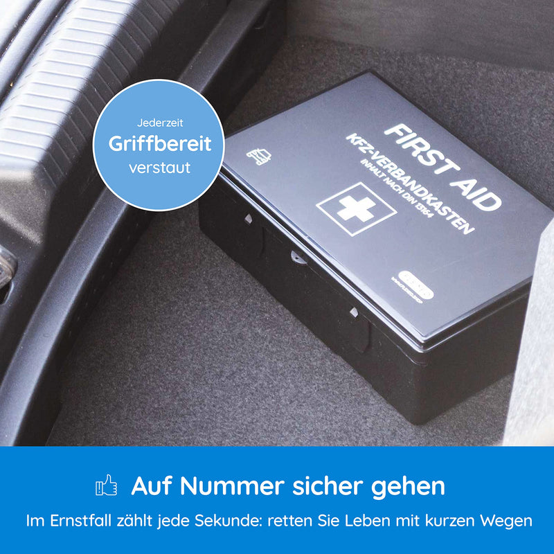 Car First Aid Kit According To Current Din 13164:2022 | Includes 2 Medical Face Masks | Valid For 2023 According To Stvzo | First Aid Kit / Box / First Aid Kit Car / Motorcycle | Black - NewNest Australia