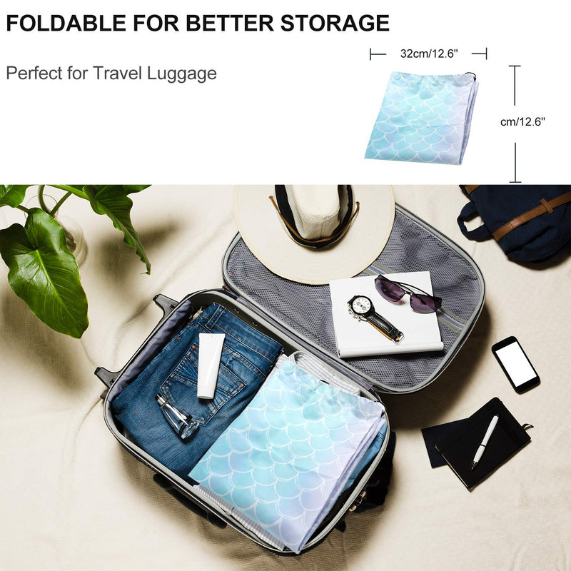 NewNest Australia - Sylfairy 2 Pack Extra Large Travel Laundry Bag, 24" x 36" Durable Rip-Stop Dirty Clothes Shoulder Bag with Drawstring, Wash Me Heavy Duty Travel Laundry Bag, Large Laundry Hamper Liner, Machine Wash Fish Scale 24" x 36" 