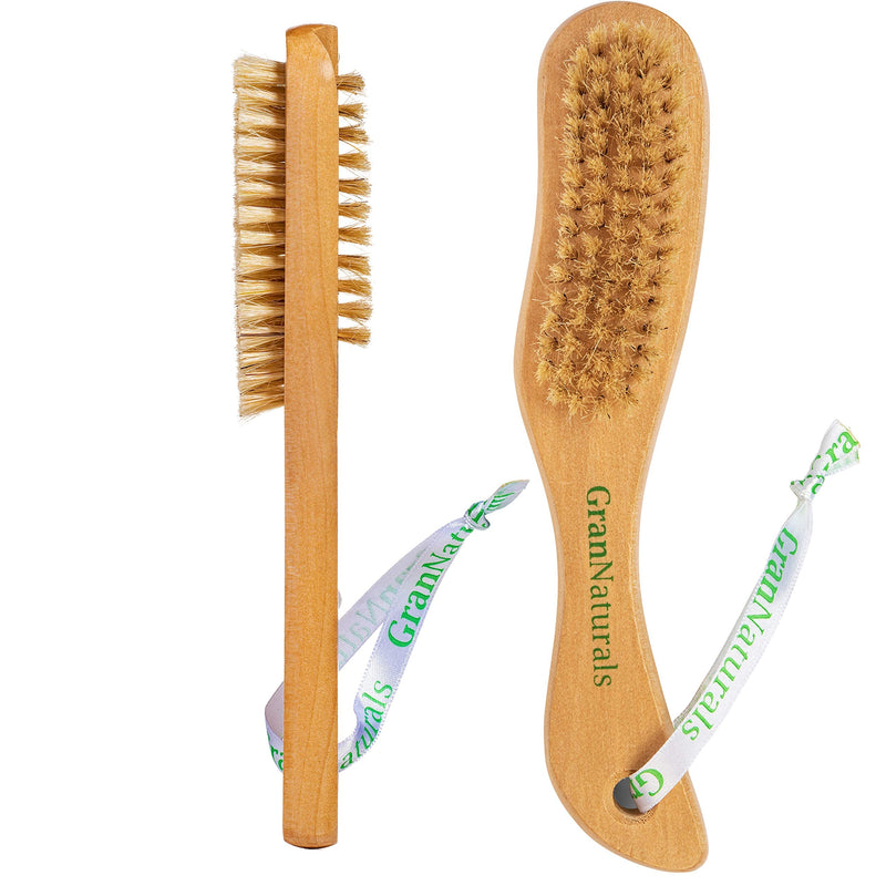 GranNaturals Wooden Nail Brush - Nail Cleaner Tool for Fingernail, Toenail - Dry Clean Scrubber with Thick Bristles and Wood Handle - Manicure and Pedicure Supplies for Gardeners, Mechanics, Salon - NewNest Australia
