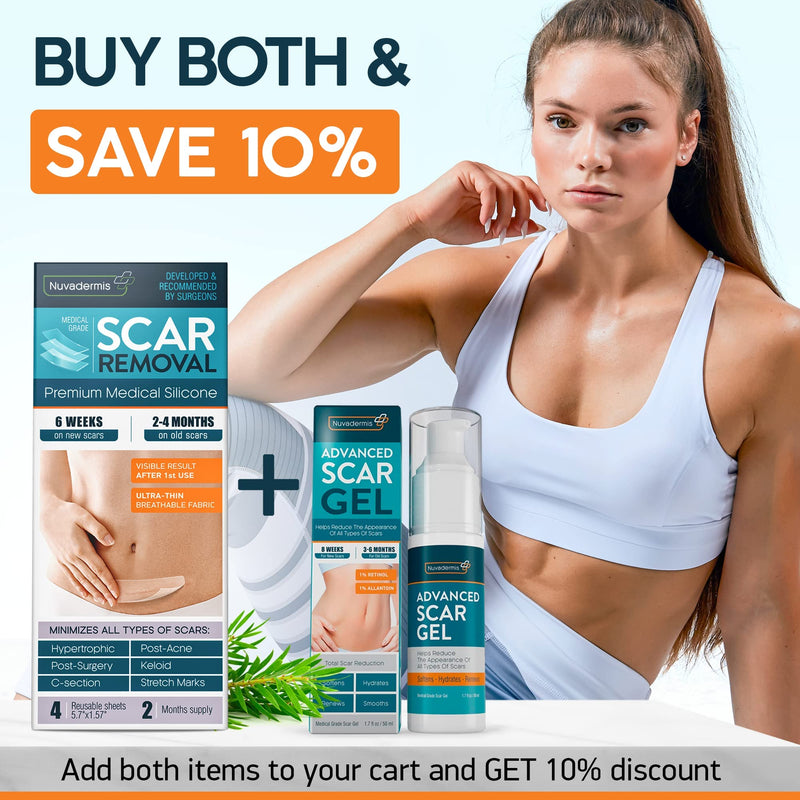 Scar Cream Gel - Advanced Post Surgery Supplies - C-Section, Tummy Tuck, Keloid, Acne Removal Treatment - Retinol, Allantoin,Vitamin E- Try with Surgical Silicone Sheets, Tapes, Patches - 1.7 oz - NewNest Australia