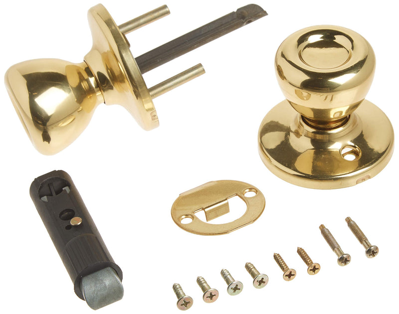 Kwikset 92001-519 Mobile Home Hall & Closet Door Knob in Polished Brass - NewNest Australia
