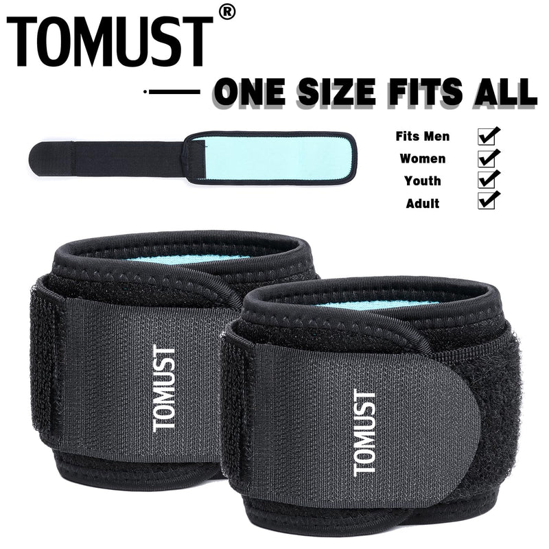 TOMUST 2 PCS Comfortable Wrist Brace, Adjustable Wrist Support, Compression Wrist Strap for Tendonitis, Arthritis, Carpal Tunnel, Sports Injuries, Wrist Pain Relief, Working Out Fitness - Women/Men - NewNest Australia