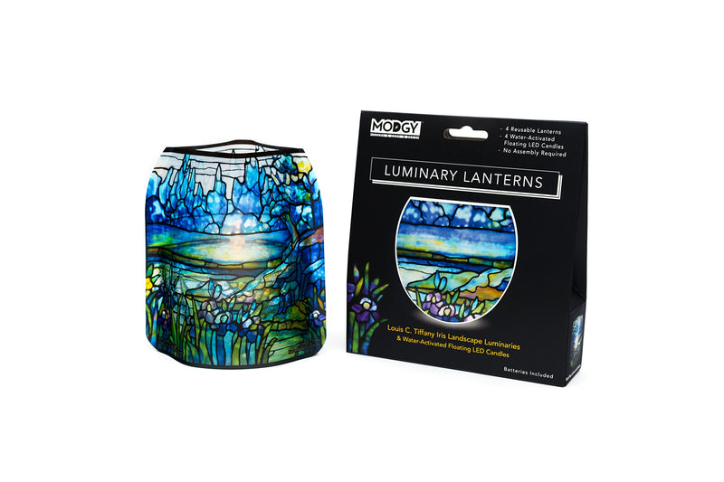 NewNest Australia - MODGY Luminary Lanterns 4-Pack - Floating LED Candles with Batteries Included - Luminaries are Great for Weddings, Parties, Patios & Celebrations of All Kinds (Iris) 