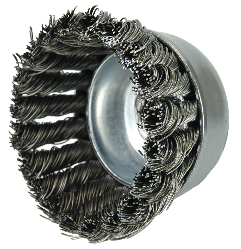 Weiler 13285 2-3/4" Single Row Knot Wire Cup Brush, .020" Steel Fill, 1/2"-13 UNC Nut, Made in the USA 2-3/4" Dia .020" Wire Size - NewNest Australia