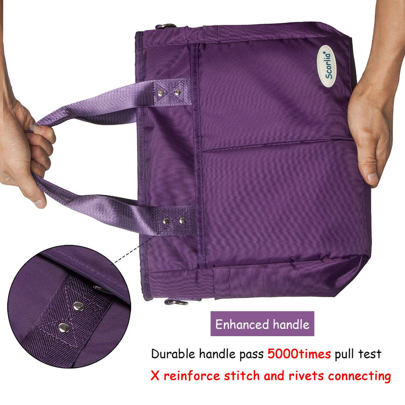 NewNest Australia - Insulated Lunch Bags for Women Work, SCORLIA Large Leakproof Lunch Tote Bag With Removable Shoulder Strap, Durable Reusable Cooler lunch Box Container, Drinks Holder for Adults Women Men, Purple 