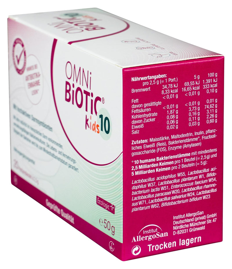 OMNi BiOTiC 10 Kids | 20 servings (50g) | 10 bacterial strains | 10 billion germs per daily dose | powder | With inulin | Vegan | Gluten free | Lactose free | For daily use - NewNest Australia