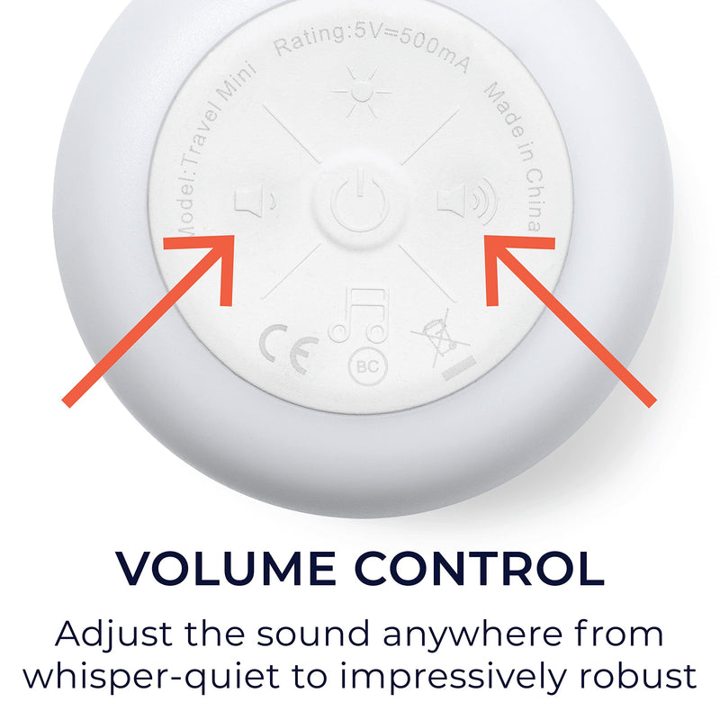Marpac Yogasleep Travel Mini Portable White Noise Sound Machine, 6 Soothing Sounds, Soft Dimmable Night Light, Compact Sleep Therapy for Adults & Baby, USB Rechargeable - NewNest Australia