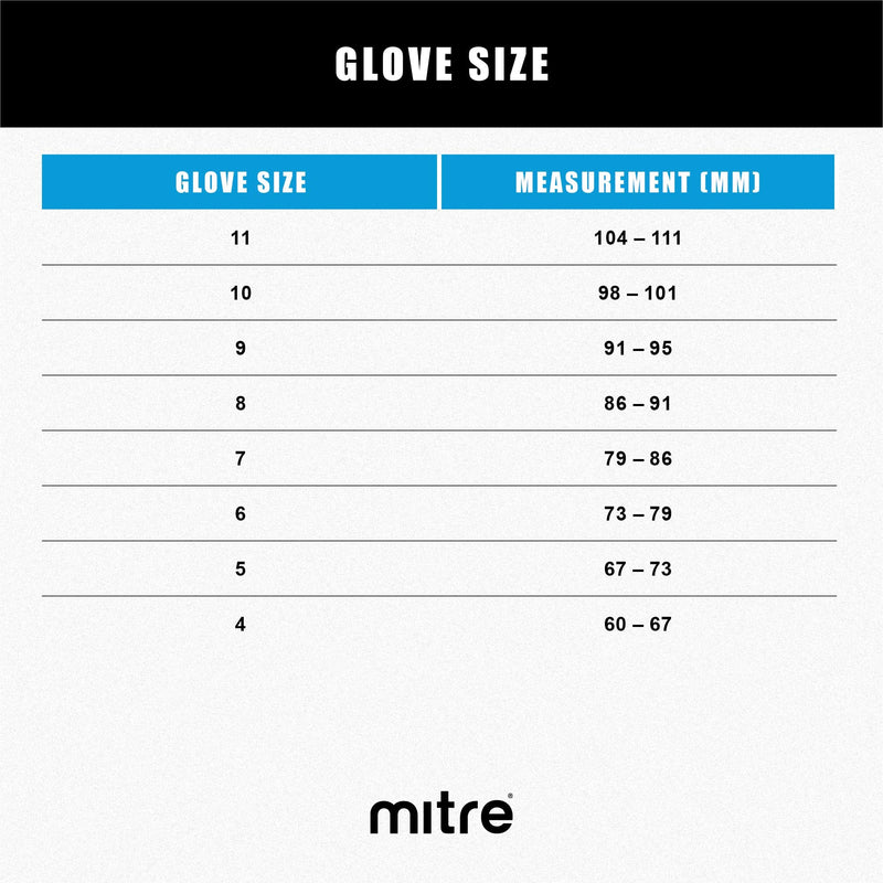 Mitre Magnetite Soccer Goalie Gloves , Black/Cyan/Yellow, Size 10 - NewNest Australia