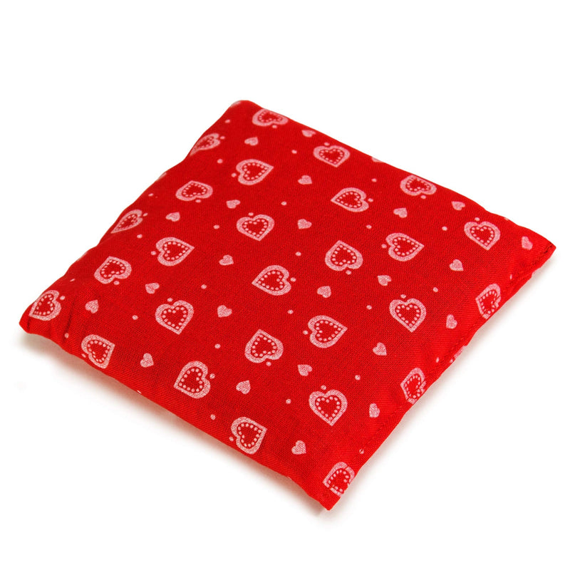 Cherry stone cushion 12x12cm hearts-red | Heat pads & cold pads | Grain pillow with cherry stones. Cherry stone - NewNest Australia