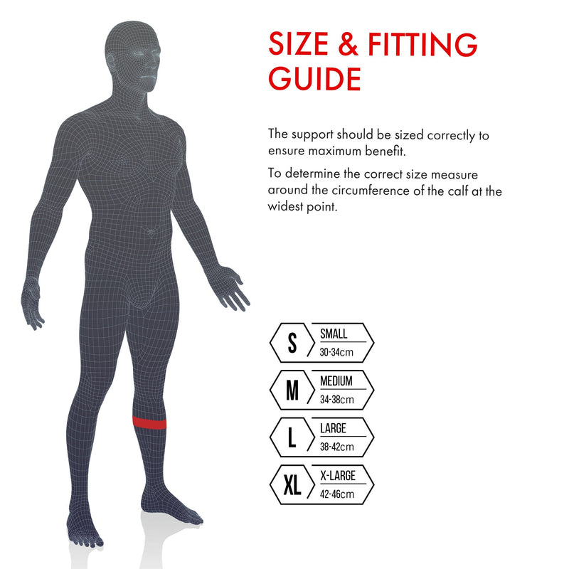 Vulkan Classic Calf/Shin Support, X-Large, 42 To 46 Cm, Breathable Lower Leg Support For Stability And Support While Running Or Walking, Sports Press Sleeve For Fitness Training And Working Out - NewNest Australia
