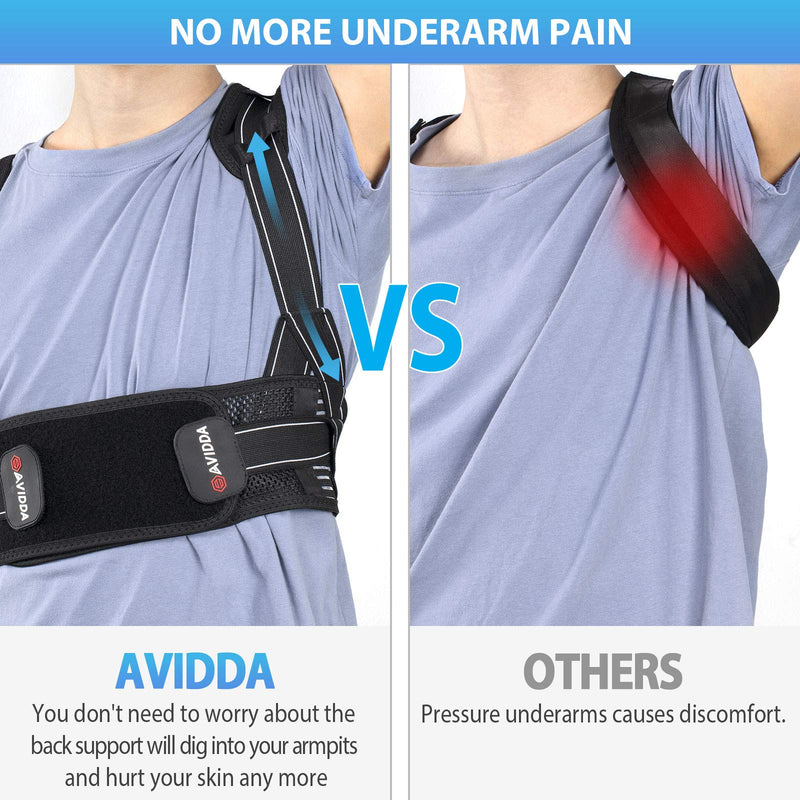 AVIDDA Posture Corrector for Men Women, Back Brace with Replaceable Support Plate, Breathable and Adjustable Back Support Providing Pain Relief from Back, Neck & Shoulder XL XL (Pack of 1) - NewNest Australia
