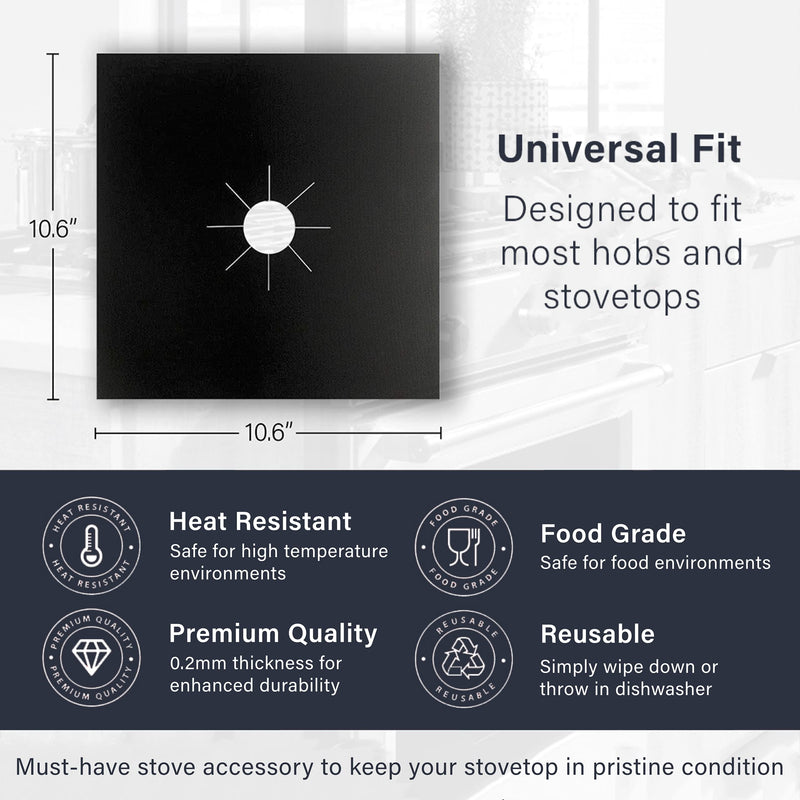 Gas Stove Burner Covers by Linda’s Essentials (10 Pack) - Extra Thick Non Stick Reusable Stove Top Covers for Gas Burners, Heat Resistant Gas Range Protectors Covers - Keeps Stovetop Clean - NewNest Australia