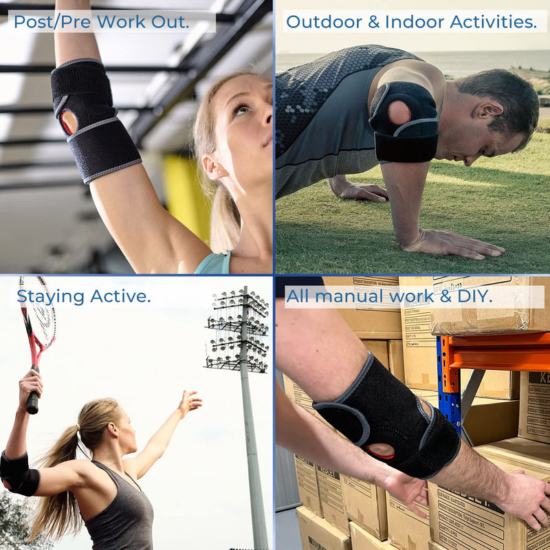 Kedley Elbow Support for Arthritis, Tennis Elbow Pain, Epicondylitis Pain, Golfers & Gym Elbow Pain - Neoprene Elbow Strap for Upper Elbow Strain Relief - Elbow Brace with Adjustable Strap - NewNest Australia