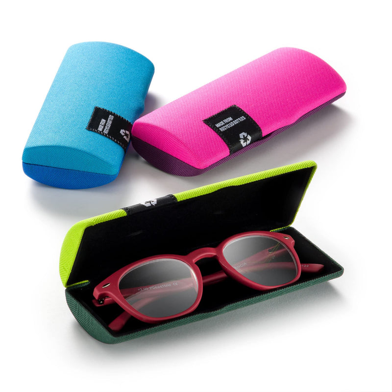 FEFI - Hardcase glasses case with fabric cover made from recycled PET bottles pink - NewNest Australia