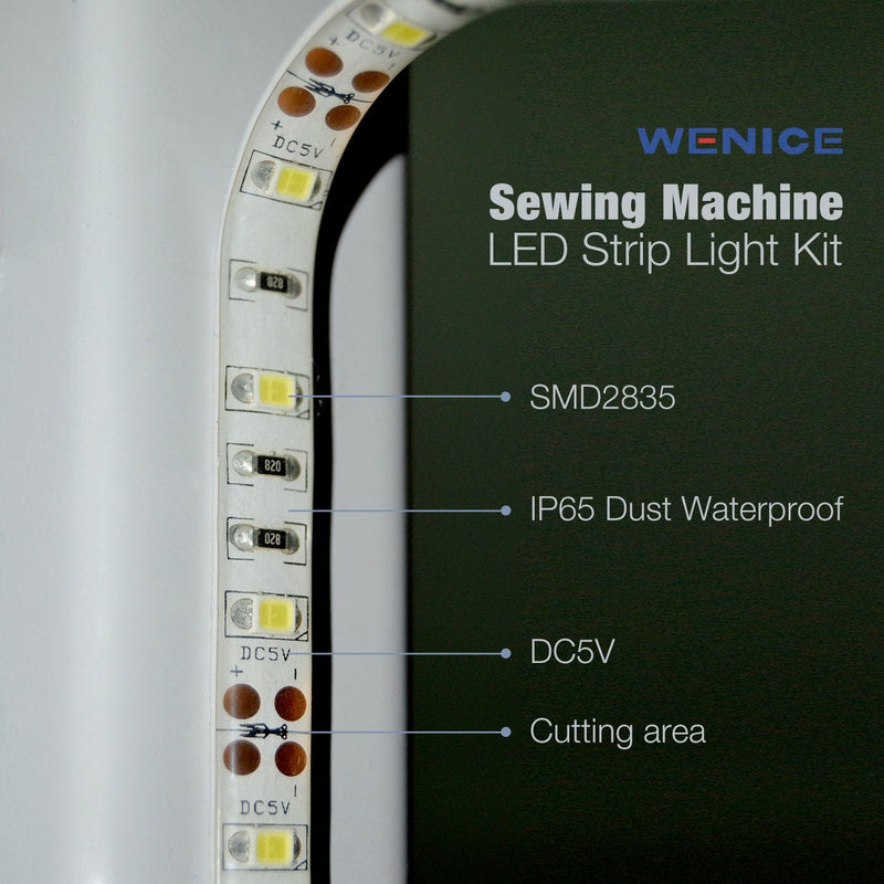 Sewing Machine Lights LED Strip 36LEDS,WENICE Machine Working LED Lights Attachable LED Sewing Light Strip Kit - 2pc - NewNest Australia