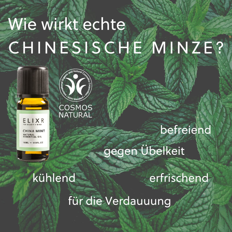 Elixr Chinese Mint Oil For Room Fragrance, Aromatherapy & Massage Oil - 100% Mint Leaf Essential Oil With Intense Fragrance - Certified Natural Cosmetics From Germany (10Ml) - NewNest Australia