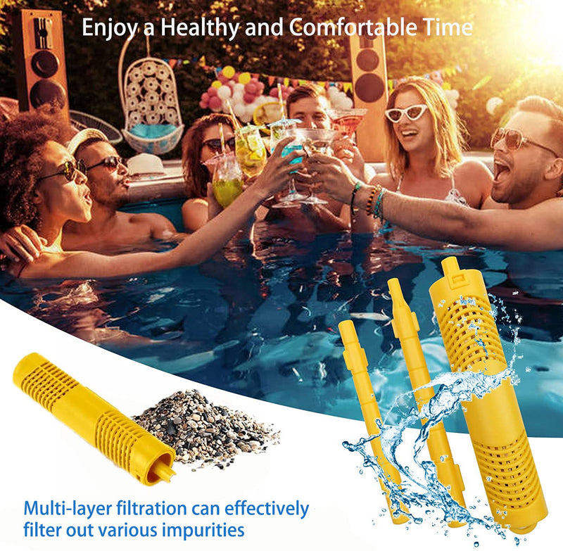 2 Pack Spa Mineral Sticks Parts Cartridge for hot Tub Swimming Pool Fish Pond Filter, Last for 4 Month(Yellow) - NewNest Australia