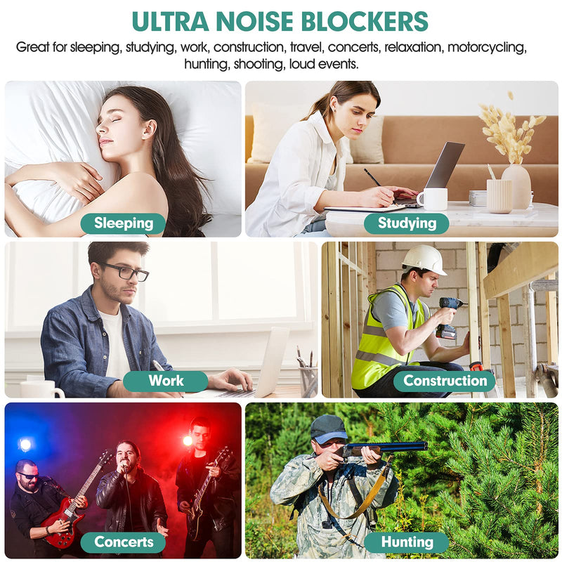 LiteTour 50 Pairs Noise Canceling Earplugs Ultra Soft Foam Earplugs for Sleeping Snoring Noise Canceling Reusable Earplugs Orange 50pcs (1 Pack) - NewNest Australia