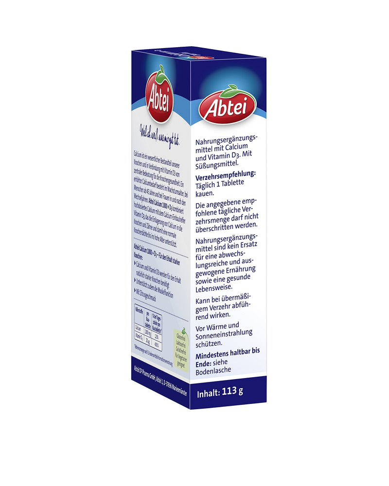 Abbey Calcium 1000 + D3 Osteo Vital, chewable tablets, 30 pieces (1 x 113g) - NewNest Australia