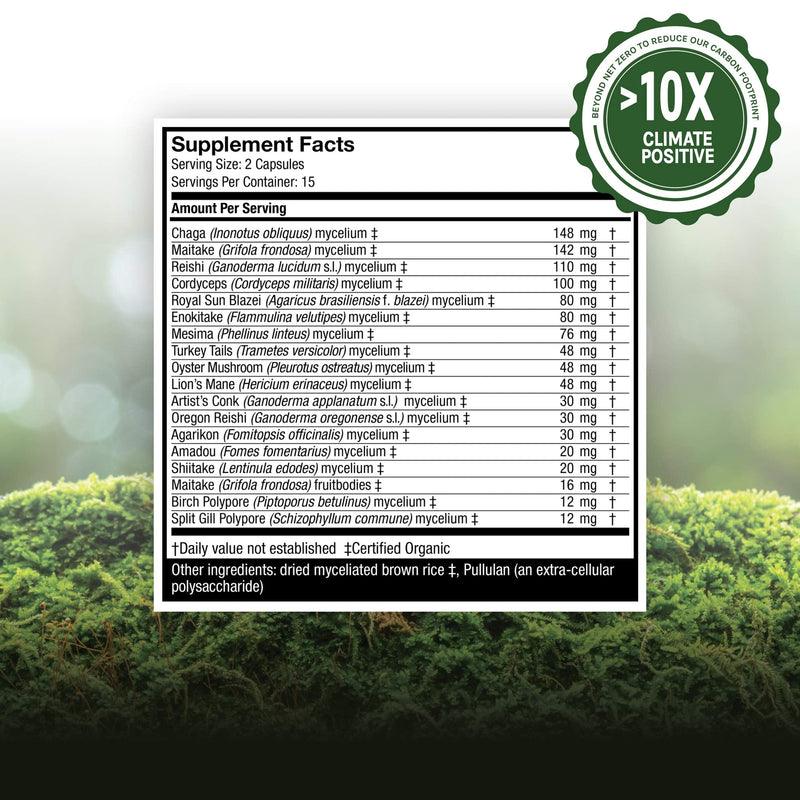 Host Defense, MyCommunity Capsules, Advanced Immune Support, Mushroom Supplement with Lion’s Mane and Reishi, 30 30 Count (Pack of 1) Standard Packaging - NewNest Australia