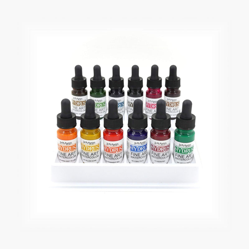 Dr. Ph. Martin's 400262-XXX Hydrus Fine Art Watercolor Bottles, 0.5 oz, Set of 12 (Set 2) - NewNest Australia