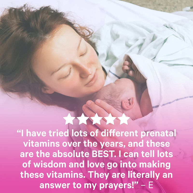 Pink Stork Total Prenatal Vitamin with DHA and Folic Acid: Doctor Formulated, Fertility Supplements for Women, Folate, Iron, Biotin, Vitamin D, Vitamin C + Zinc, Women-Owned, 60 Vegetarian Capsules 60 Count (Pack of 1) - NewNest Australia