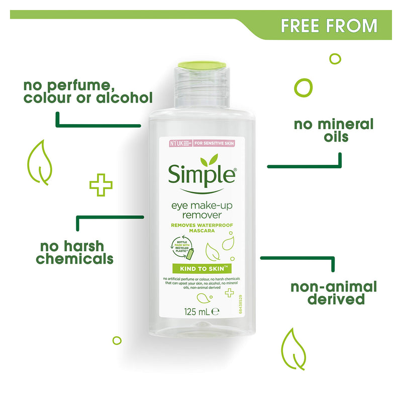 Simple Kind to Skin oil-free Eye Make-Up Remover for sensitive skin 125ml - NewNest Australia