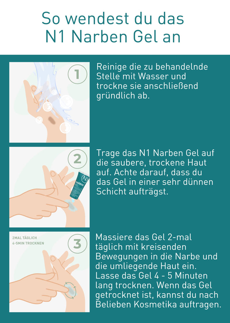 N1 Scar Gel 19 G - [Silicon Based Scar Ointment] - For New And Old Scars - Scar Care For Flater, Softer, More Elastic And Less Visible Scars - Pharmacy Product - NewNest Australia