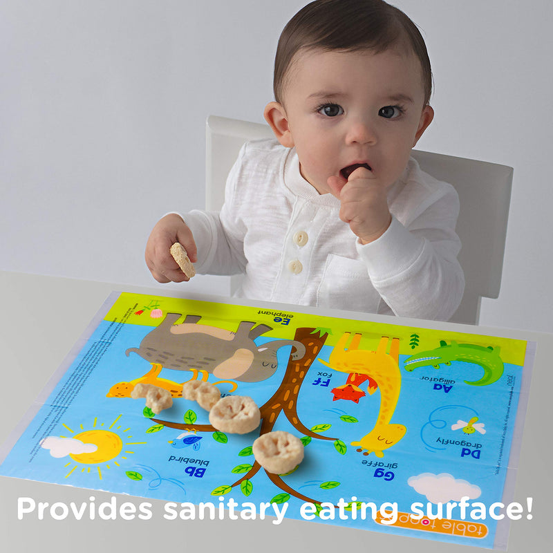 Neat Solutions Table Topper Disposable Stick-on Placemats in Reusable Package, Gender Neutral, 12" x 18", 60 Count (Pack of 1) (Styles May Vary) - NewNest Australia
