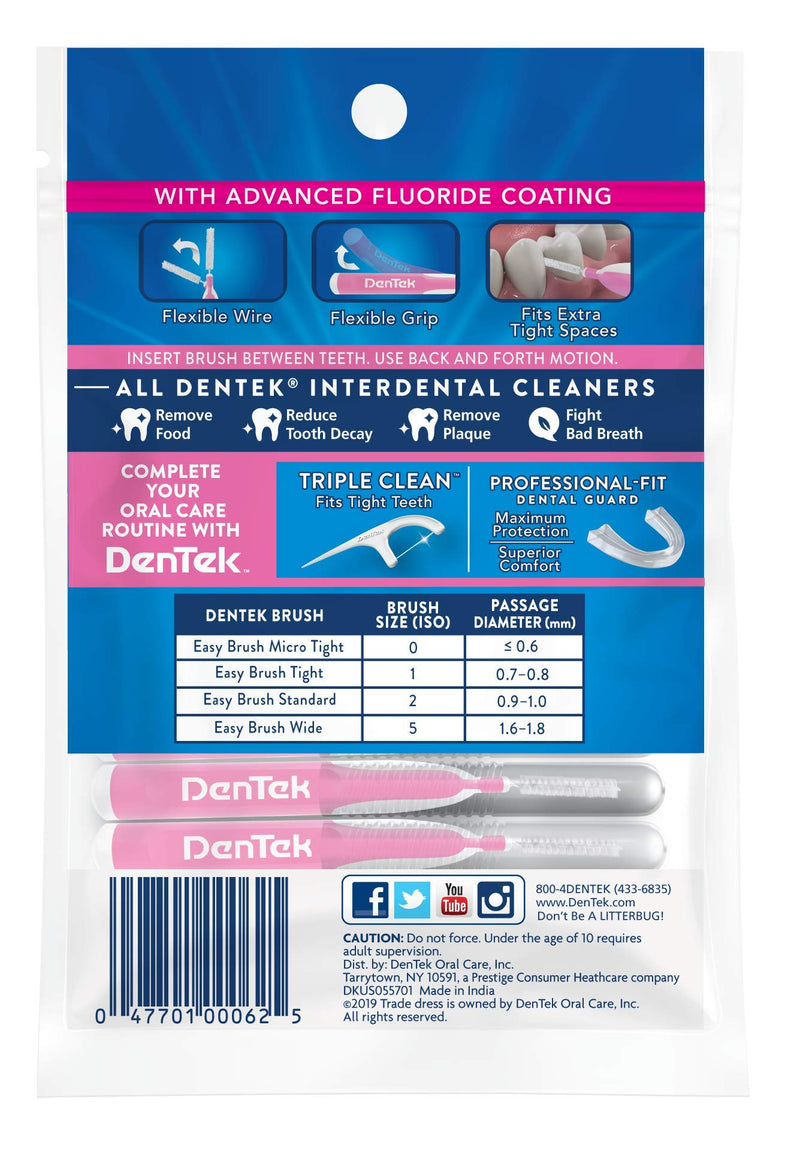 DenTek Easy Brush Micro Tight Interdental Cleaners - 16 Ea, 16count 16 Count (Pack of 1) Micro Tight Teeth - NewNest Australia