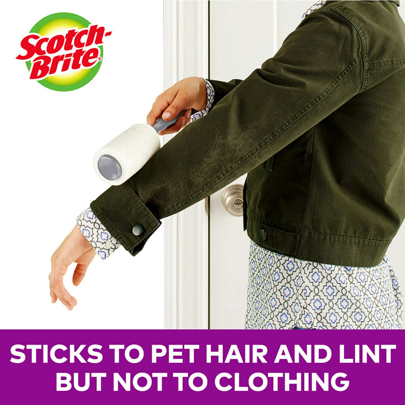 Scotch-Brite Pet Extra Sticky Lint Rollers, Works Great on Cat and Dog Hair, 95 Sheets - NewNest Australia