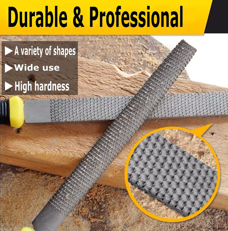 AihuiWood Rasp File Set 3 Pack Wood File Woodworking Files, Round, Half-round, Flat File Rasp High Quality Carbon Steel Rasp File for Woodworking Shaping, Sharping Wood - NewNest Australia