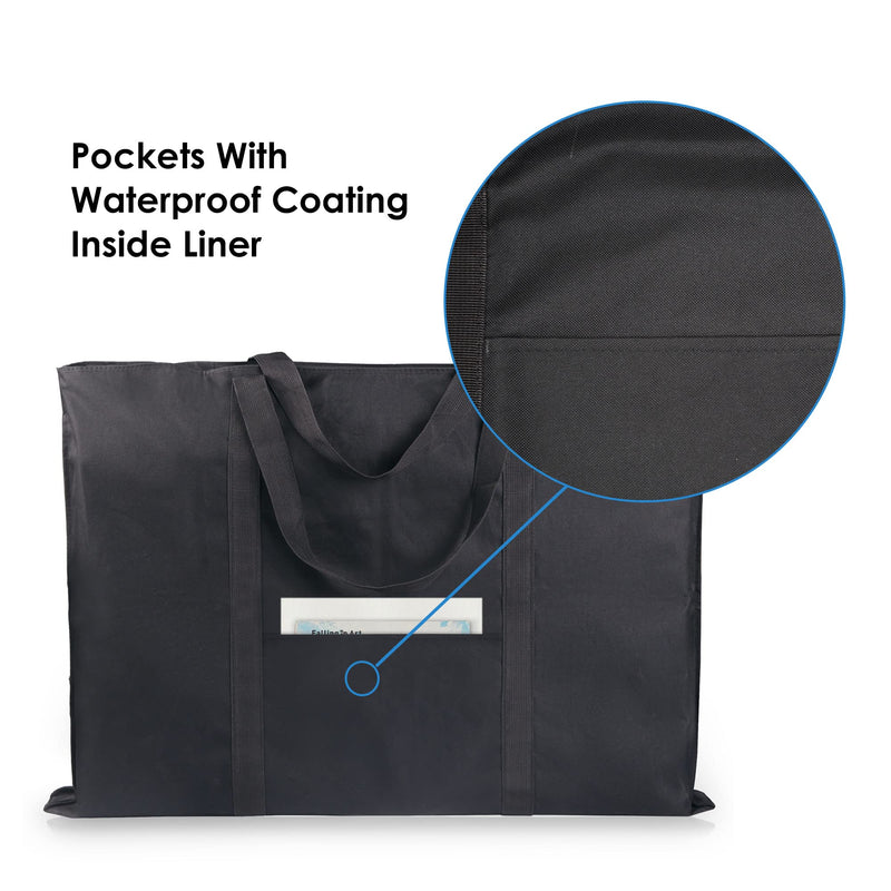 Jjring Dacron Light Weight Art Portfolio Bag, 23 Inches by 31 Inches, Black 23 inch by 31 inch - NewNest Australia