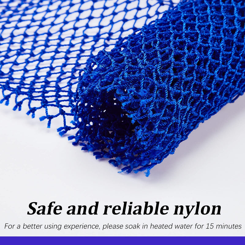2 Pieces African Net Sponge African Body Exfoliating Net African Net Bath Exfoliating Shower Body Scrubber Back Scrubber Skin Smoother for Daily Use or Stocking Stuffer (Blue) Blue - NewNest Australia