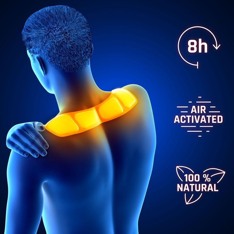 Heat patches for the neck, shoulders and neck - 8 hours of soothing deep heat, neck warmer, shoulder warmer - air-activated - 5 pieces - NewNest Australia