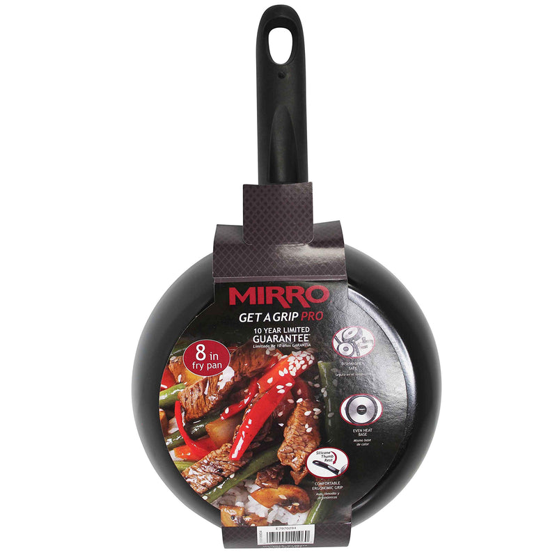 Mirro A79702 Get A Grip Aluminum Nonstick Fry Pan Cookware, 8-Inch, Black - - NewNest Australia