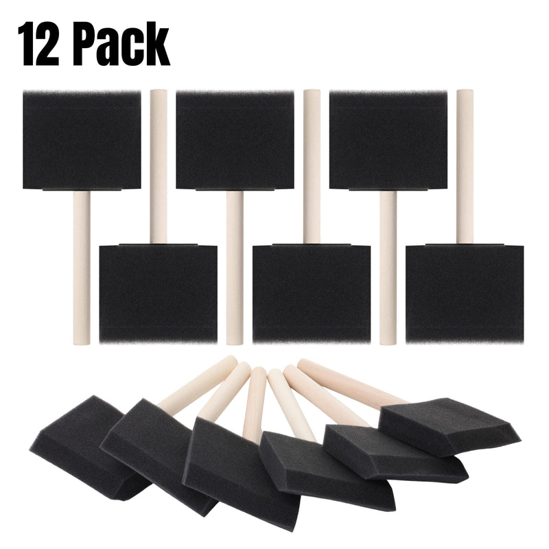 Bates- Foam Paint Brushes, 3 Inch, 12 pcs, Foam Brush, Sponge Brush, Sponge Brushes for Painting, Sponge Paint Brush, Foam Brushes for Staining, Paint Sponges, Sponge Paint Brushes for Painting. - NewNest Australia