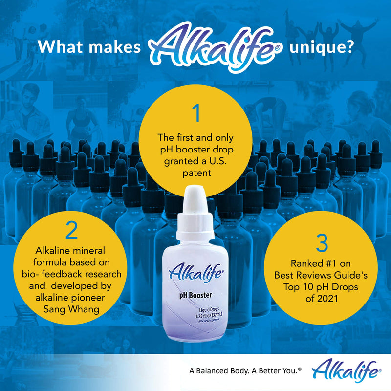 Alkalife pH Booster Drops | The First Patented Alkaline Water Booster to Neutralize Acid & Balance pH for Immune Support, Peak Performance, Detox, Overall Wellness, and Reduced Inflammation – 1.25oz - NewNest Australia