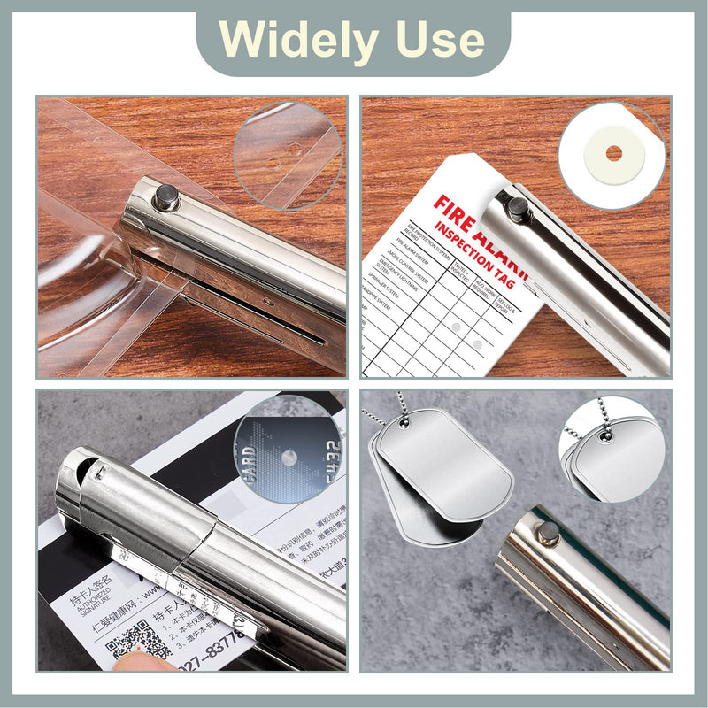 25 Sheet Capacity Heavy Duty Hole Punch Paper Punch Reduced Effort Single Hole Punch 2 Inch Reach Deep Throat Heavy Duty Hand Alloy Long Reach Punch for Paper ID PVC Cards 5 Inch Tall (1/4 Inch Hole) 1/4 Inch Hole - NewNest Australia