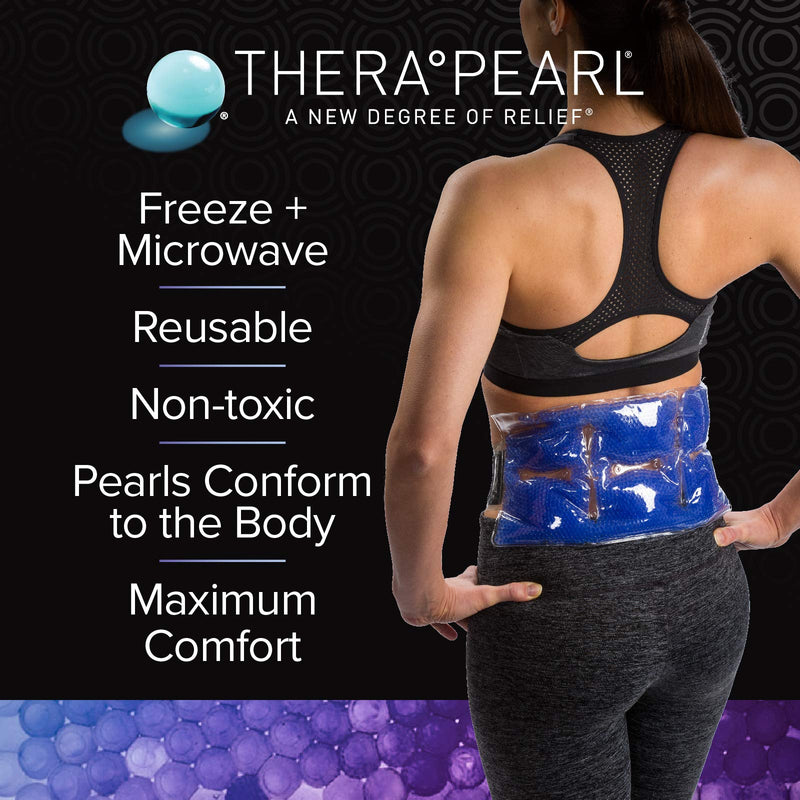 TheraPearl Back Wrap, Reusable Hot & Cold Therapy Pack with Gel Beads, Best Ice Pack for Wrist and Ankle Sprain, Flexible Hot & Cold Compression for Arthritis Pain Relief & Sports Injuries - NewNest Australia