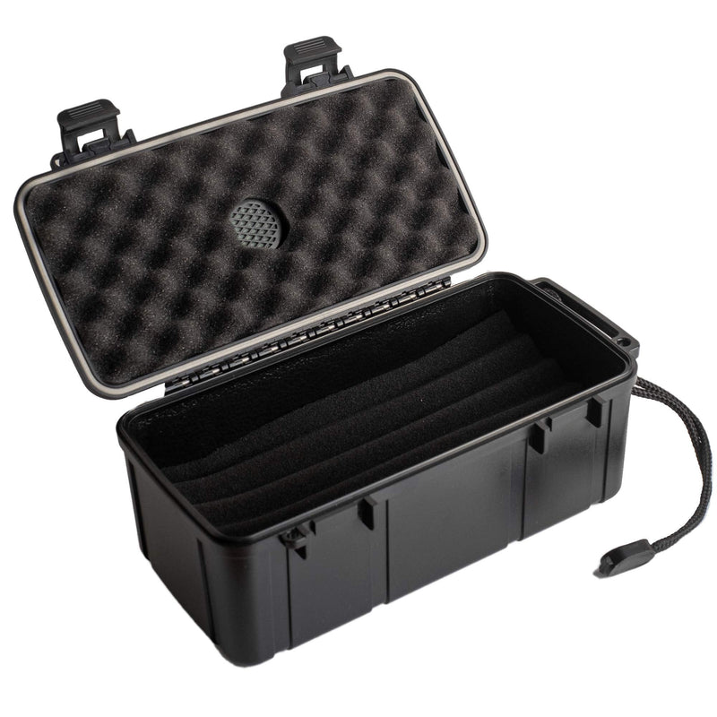Pardo Cigar Travel Humidor Case 15 Count - Waterproof, Rugged, Crushproof - Black - Holds up to 15 - NewNest Australia
