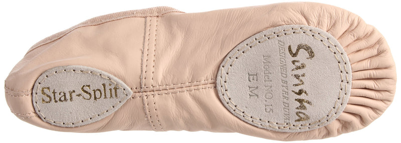 Sansha Star-Split Ballet Flat Toddler/Little Kid/Big Kid US,Rose,Sansha Size OOO/5M US Toddler - NewNest Australia