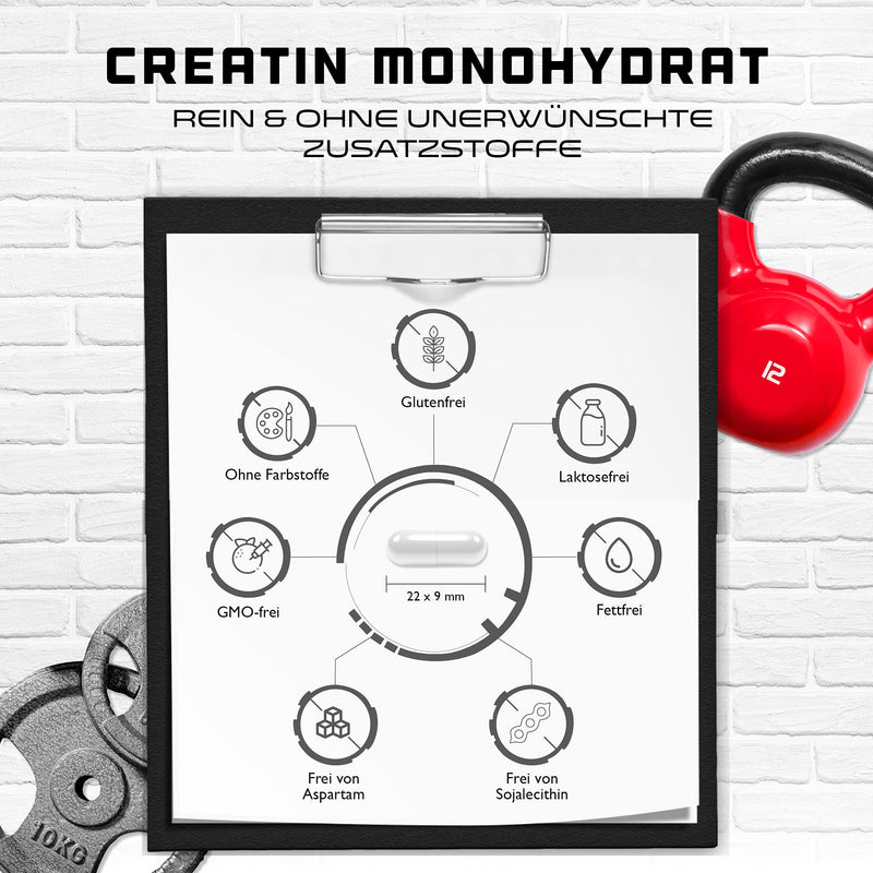 Creatine Ultra Caps ‚ 420 Capsules With 1250 Mg Of Pure Creatine Monohydrate ‚ Premium: Ultra Fine + Mesh Factor Of 200 ‚ High Dose ‚ Laboratory Tested - NewNest Australia