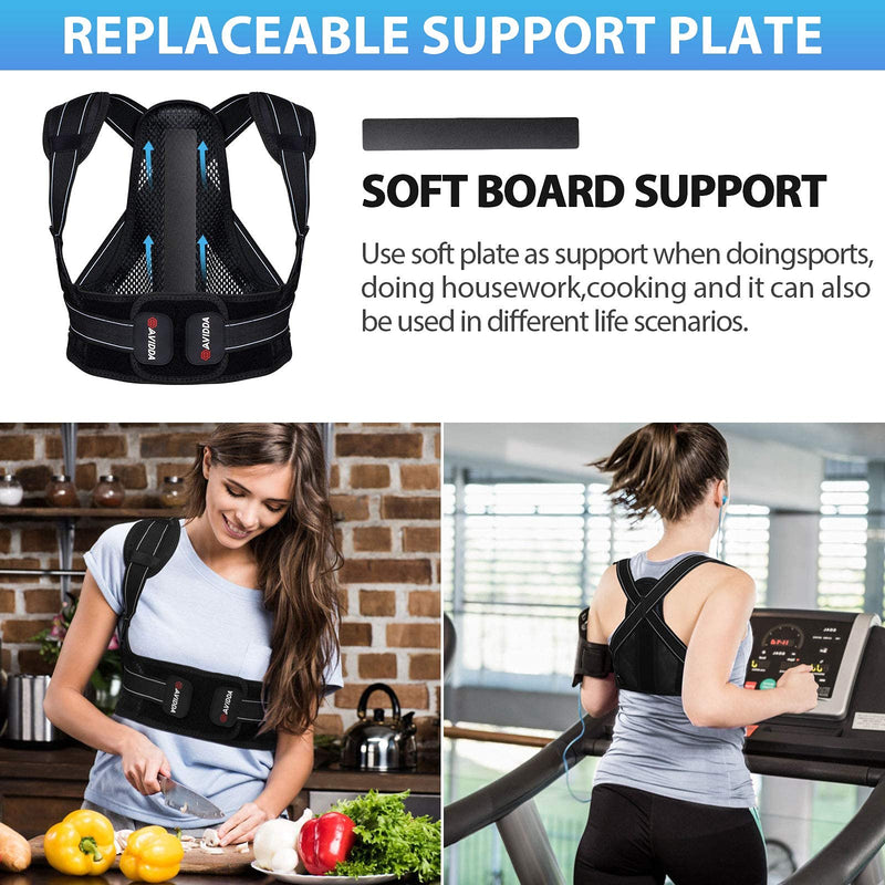 AVIDDA Posture Corrector for Men Women, Back Brace with Replaceable Support Plate, Breathable and Adjustable Back Support Providing Pain Relief from Back, Neck & Shoulder M (Pack of 1) - NewNest Australia