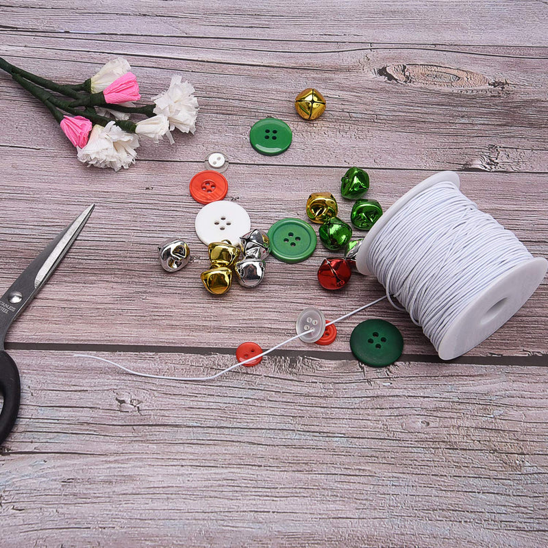 Livder 0.8 mm Elastic String Cord Thread Cords for Jewelry Making Bracelets Beading, 109 Yards, White - NewNest Australia