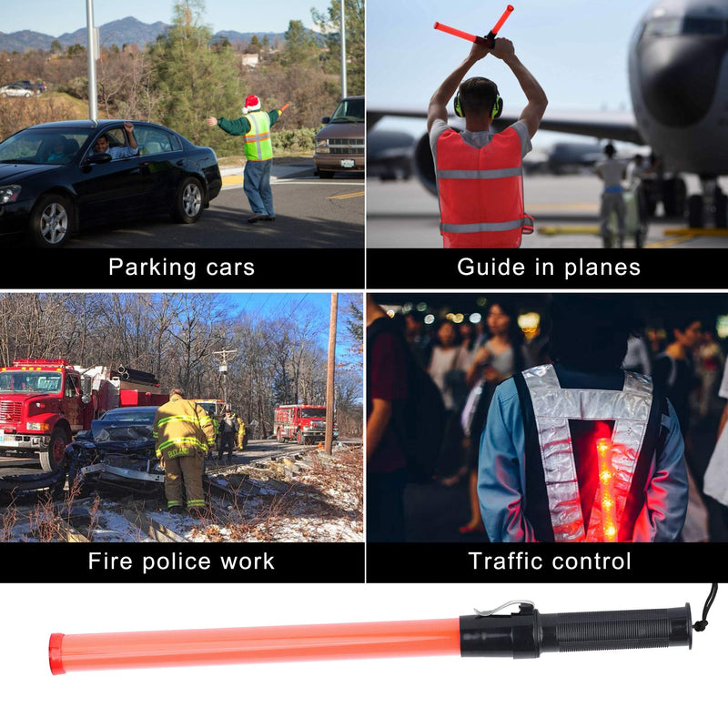 E-riding 21 inch Signal Traffic Safety Baton 2 Pieces Led Light Traffic Wands with 2 Flashing Modes for Parking Guides, Using 2 C-size batteries (Not included) - NewNest Australia