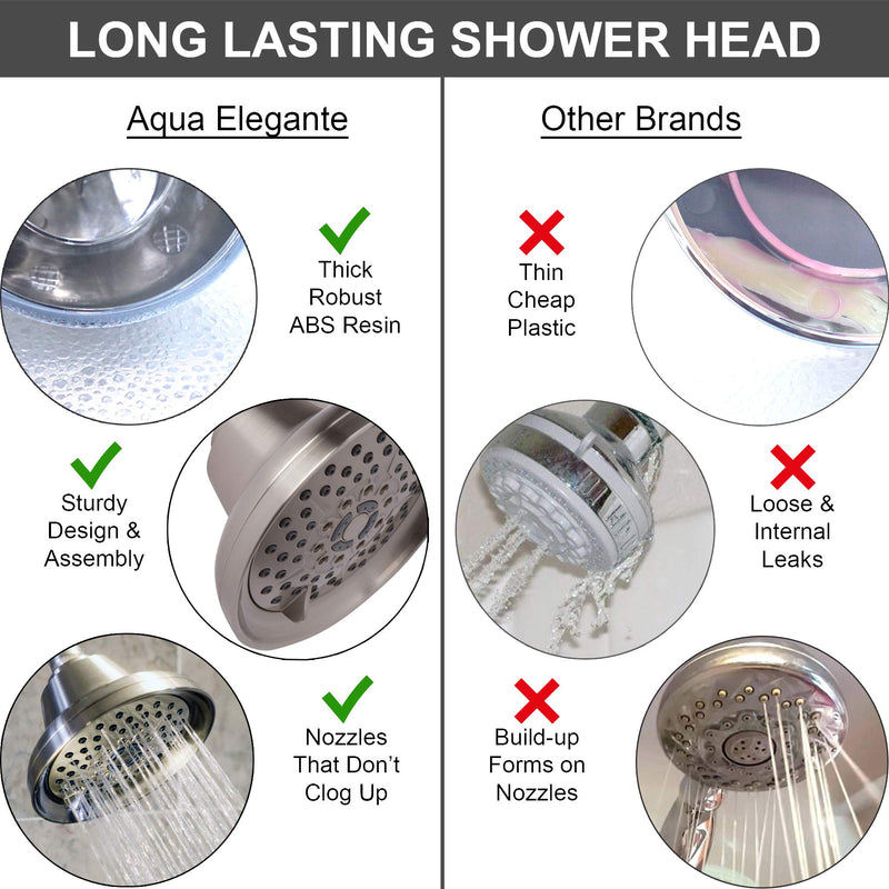 Shower Massage Head With Mist - High Pressure Boosting, Multi-Function, Massager Rainfall Showerhead For Low Flow Showers & Adjustable Water Saving Nozzle, 2.5 GPM - Brushed Nickel - NewNest Australia