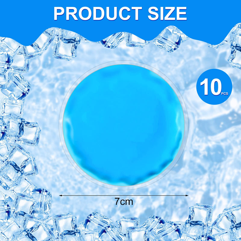 umorismo 10 Pcs Gel Ice Packs Ice Pads Small Hot Cold Compress Ice Bag Reusable for Kids Adult Injuries, Beauty, Wisdom Teeth, Pain Relief, Toothaches, Eye, Fever(10 Round) 10 (Round） - NewNest Australia