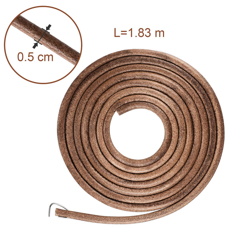 Norme 1 Pack 183 cm 3/16 Inch Leather Belt Treadle Parts with Hook Compatible with Singer/Jones Sewing Machine - NewNest Australia