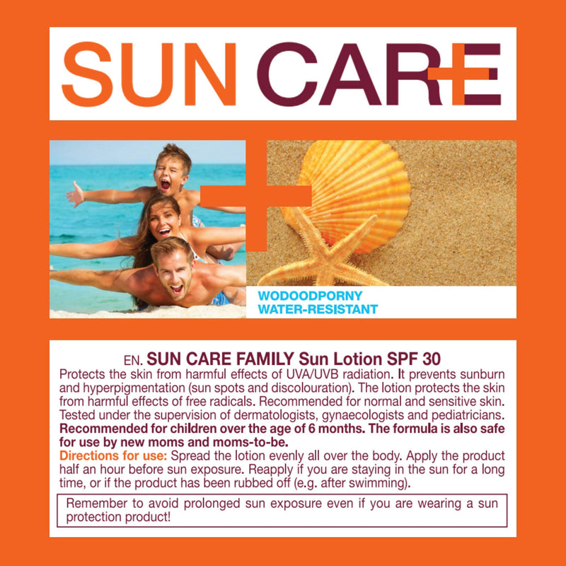 FLOSLEK Face and Body Sun Lotion SPF 30 | 150 ml | Beautiful & Healthy Tan without Burns and Discoloration | Intended for all Family Members, Including Children over 6 Months Old | Manufactured in EU - NewNest Australia